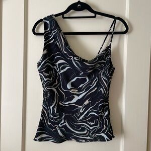 Asymmetrical Marbled Top